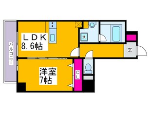 ジェイラピスナンバの物件間取画像